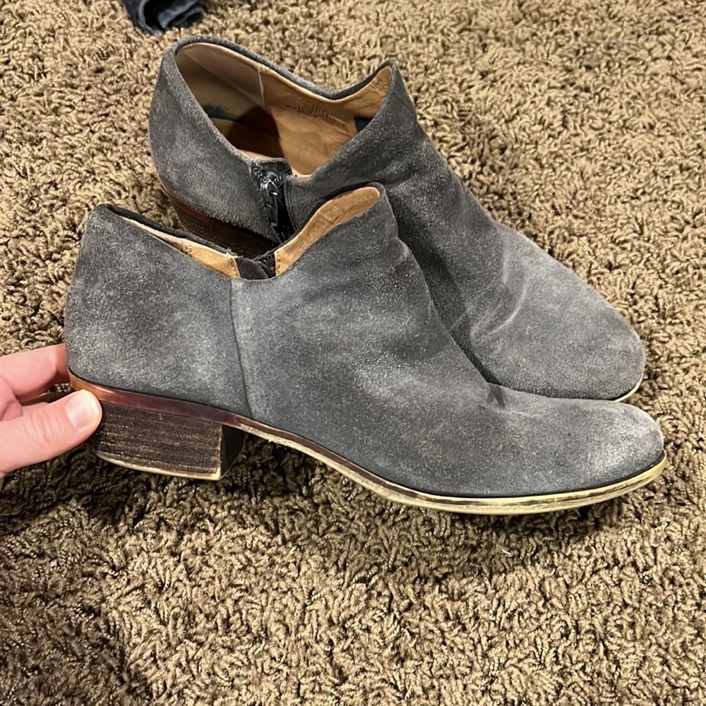 Lucky Brand Leather Ankle Boots size 10 Brett - Picture 2 of 11